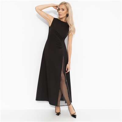 Платье со сборкой, Плавный силуэт