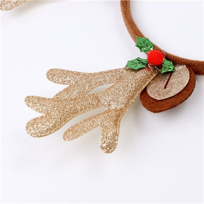 Ободок новогодний карнавальный «Рога», МИКС