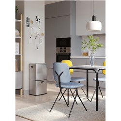 Стул Ror, Y, велюр, черный/голубой/желтый