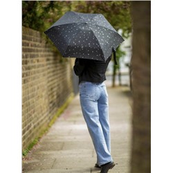 L501-4409 GlitterStarsblack (Блестящие звезды) Зонт женский механика Fulton