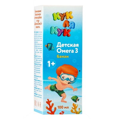 Детская Омега-3, «Кук Ля Кук», со вкусом банана, 100 мл