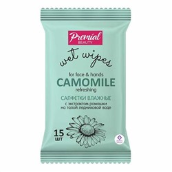 Влажные салфетки Premial Vita Active c экстрактом ромашки, 15 шт.