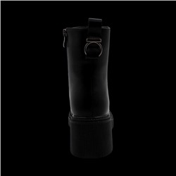 Ботинки из натуральной кожи на меху РМ-091-1 черные