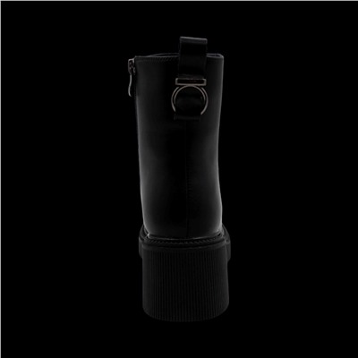 Ботинки из натуральной кожи на меху РМ-091-1 черные