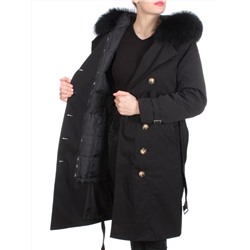 21002 BLACK Пальто зимнее женское MAILILUO (150 гр. холлофайбера)