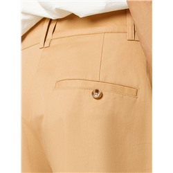 Брюки-палаццо из хлопка с защипами