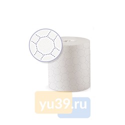 Бумажное полотенце BELUX PRO, 2 сл., 120 м., белые, с тиснением соты, центральная вытяжка