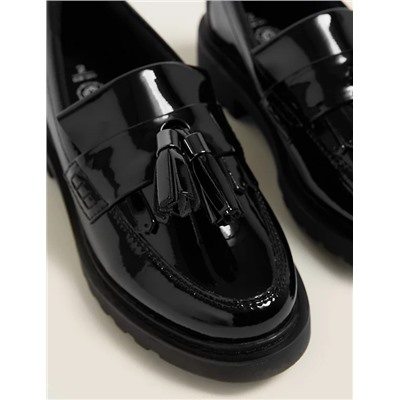 Kids' Leather Slip-on School Shoes (13 Small - 7 Large)