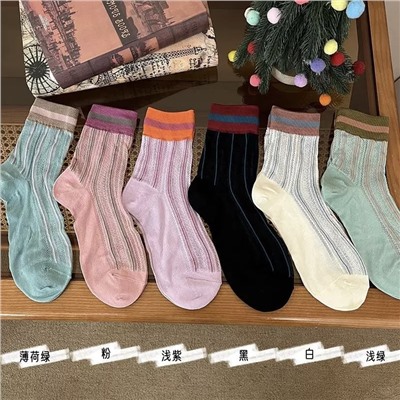 Brand South Korean summer thin goods, breathable knee socks, mid-length