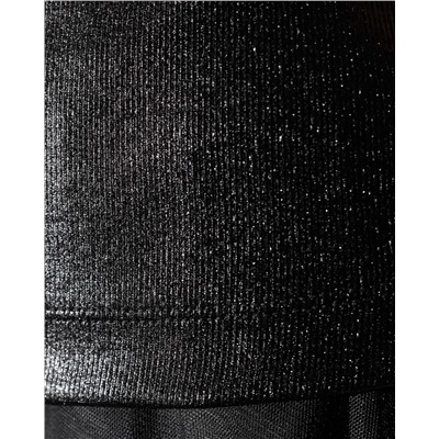 Футболка облегающая из хлопка в рубчик с вырезом лодочка с матовым покрытием металлик