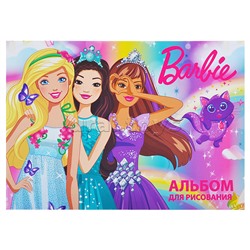Альбом для рисования 24 л А4 "Барби" на скрепке,