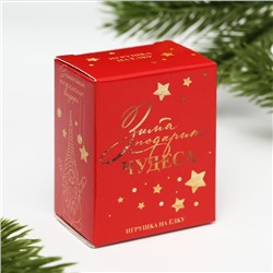 Ёлочная игрушка новогодняя «Радости и тепла», 7×6×3 см
