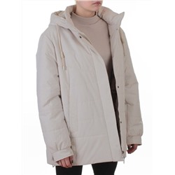 B-552 LT. BEIGE Куртка демисезонная женская (100 гр. холлофайбер)