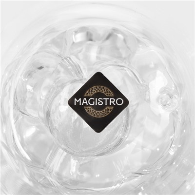 Стакан с двойными стенками Magistro «Дуо. Виноград», 200 мл, 8,5×9 см, стекло, прозрачный