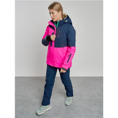 Горнолыжный костюм женский зимний розового цвета 03307R