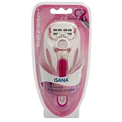 ISANA Pace 6 Lady Rasierer 6 Klingen System  Система с комплексом из 6 лезвий для женщин с колеблющейся головкой 1 Набор