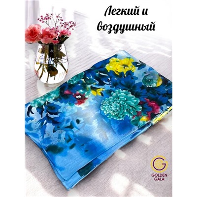 Шарф шифоновый с цветочным принтом Арт 0981/2