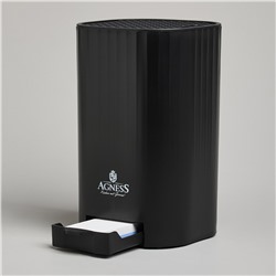 ПОДСТАВКА ДЛЯ НОЖЕЙ AGNESS С ТОЧИЛЬНЫМ КАМНЕМ 13,6*14,6*23 СМ