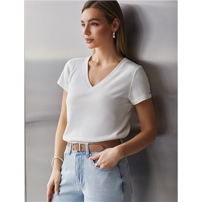 Футболка из премиального хлопка с эластаном