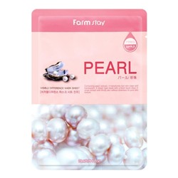 Маска для лица тканевая с экстрактом жемчуга, Visible Difference Mask Sheet PEARL, FarmStay, 23 мл