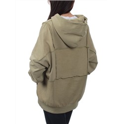 3258 OLIVE Худи женское (95% хлопок, 5% эластан)
