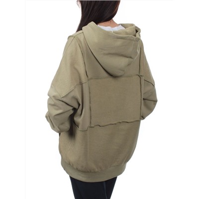 3258 OLIVE Худи женское (95% хлопок, 5% эластан)