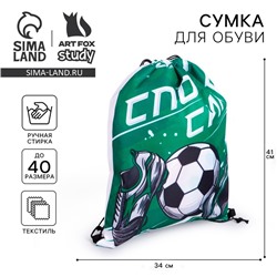 Мешок для обуви «Спорт - сила» полиэстер, размер 41×34 см