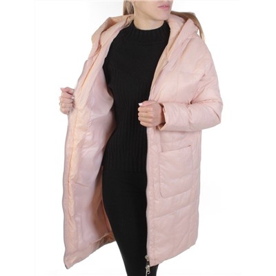 8808 PINK Пальто женское демисезонное (100 гр. синтепон)