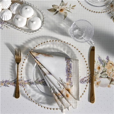 НАБОР САЛФЕТОК 2 ШТ "ЛАВАНДОВАЯ ВЕСНА" 40Х40СМ, СЕРЫЙ, 100% ХЛОПОК, ТВИЛ