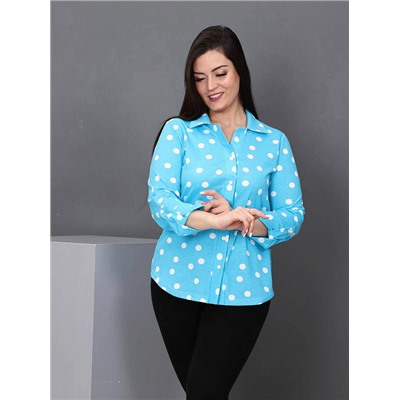Рубашка Делина голубой ИвК