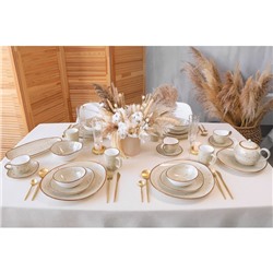 Набор тарелок десертных Magistro Mediterana, 2 предмета: 21×20 см, фарфор, бежевый
