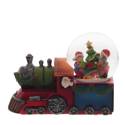 GAEM Фигурка декор в стекл шаре "Паровоз" (муз с ключ), D 10 см, L20,5 W10,5 H15 см