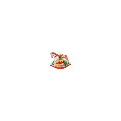 Лошадка-качалка с подарками (стекло) 11,5х4,5х8 см