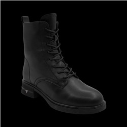 Ботинки из натуральной кожи на меху РА01-1 черные