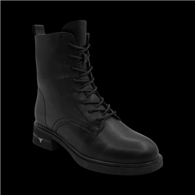 Ботинки из натуральной кожи на меху РА01-1 черные