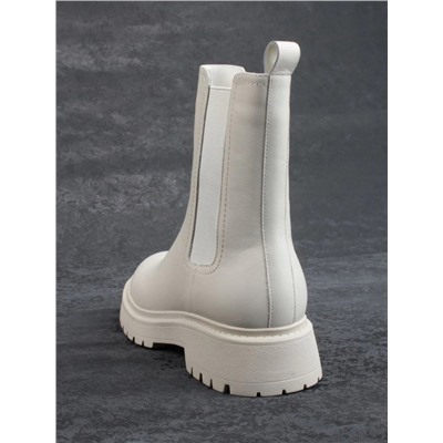 01-80158-G75-2 MILK Ботинки демисезонные женские (натуральная кожа, байка)