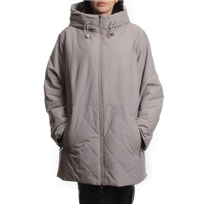 F-804 GRAY BEIGE Куртка демисезонная женская (100 гр. холлофайбер)