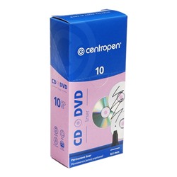 Маркер для CD/DVD, Centropen 4616, диаметр узла 1.2 мм, линия письма 0.6 мм, цвет чёрный
