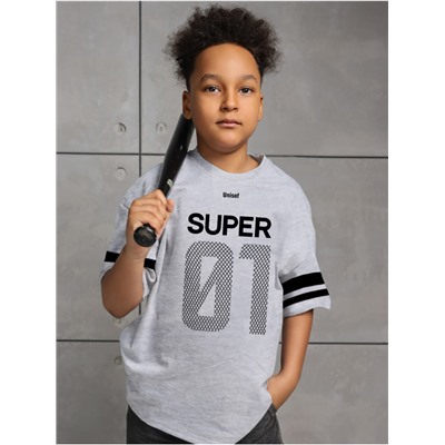 Футболка "Лидер" серый Мальчик