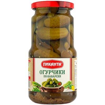 Корнишоны по-Баварски Пиканта 3-6 см 460 г 1/6