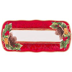 БЛЮДО LEFARD "ШИШКИ" ПРЯМОУГОЛЬНОЕ 35*16,5*2,5 СМ (КОР=12ШТ.)