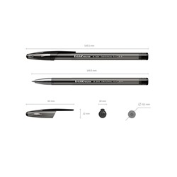 Ручка гелевая R-301 Original Gel, чёрный стержень, узел 0.5 мм