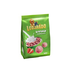 «Leonardo», готовый завтрак «Шарики клубничные», 400 г