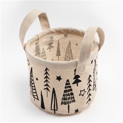 Текстильная корзинка «Этель Christmas», 12×14 см