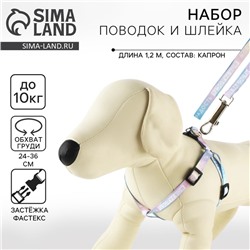 Поводок «Моя радость» 120×1 см, шлейка 24-36 см