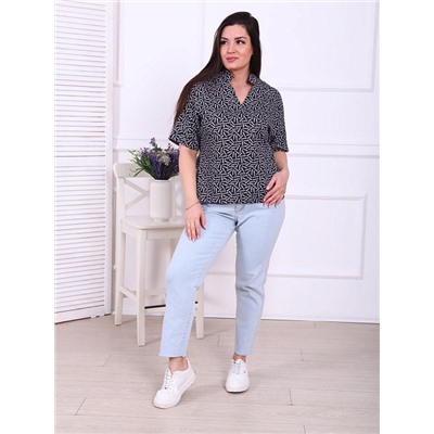 Блузка Бродери чёрный ИвК