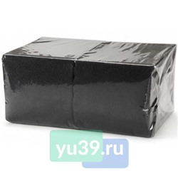 Салфетки бумажные, чёрные, 1-сл., 24*24см, 400листов