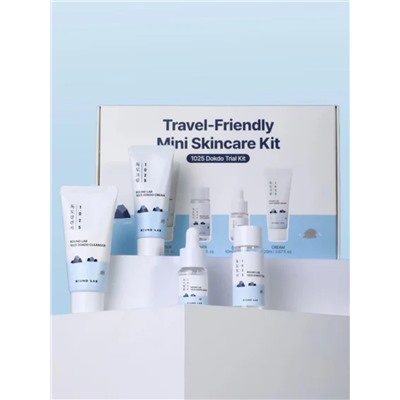 ROUND LAB Набор средств для лица с морской водой: пенка, тонер, сыворотка, крем / 1025 Dokdo Trial Kit, 30 мл, 20 мл x 2, 10 мл