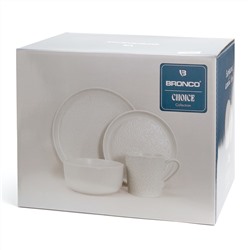 НАБОР ПОСУДЫ ОБЕДЕННЫЙ BRONCO "CHOICE WHITE" НА 4 ПЕР. 16 ПР.