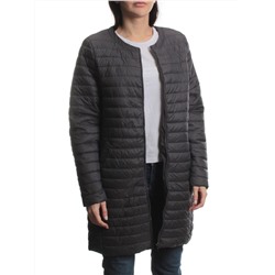 K-528 DK. GRAY Куртка демисезонная стеганая женская (70 гр. холлофайбер)